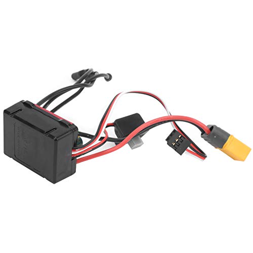 FastUU ESC sin escobillas, protección contra Cortes de bajo Voltaje Impermeable 35A ESC con Tarjeta de programación de Bolsillo con Enchufe XT60 para automóvil RC para automóvil con Control Remoto