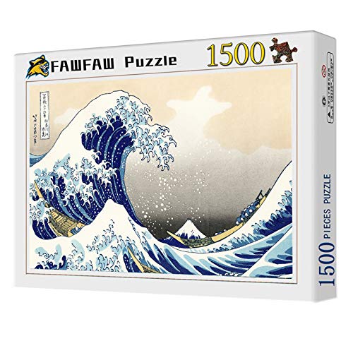 FAWFAW Puzzle 1500 Piezas, La Gran Ola De Kanagawa 1500/1000/500/300 Piezas