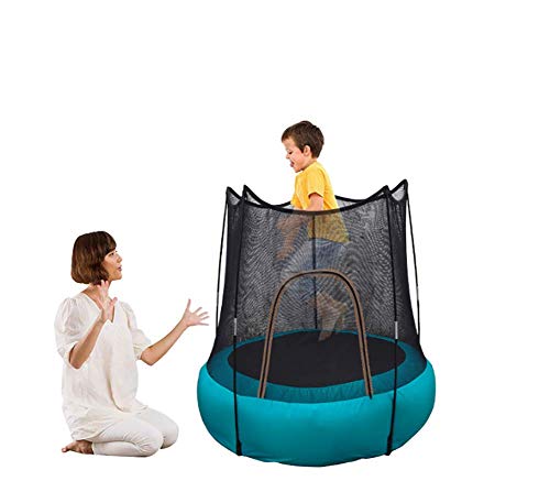 FEDYS Cama Elastica Infantil Interior/Al Aire Libre Inflable TrampolíN PequeñA con Red Protectora,para NiñOs Mayores De 2 AñOs / 60 Kg（1 Bomba de Aire incluida）