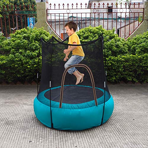 FEDYS Cama Elastica Infantil Interior/Al Aire Libre Inflable TrampolíN PequeñA con Red Protectora,para NiñOs Mayores De 2 AñOs / 60 Kg（1 Bomba de Aire incluida）