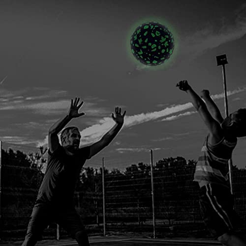 feiledi Trade Balón de baloncesto reflectante de larga duración, reflectante por la noche, pelota de baloncesto, con luz parpadeante, tamaño oficial 7 para entrenamiento nocturno