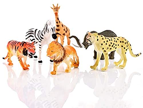 Felly Juguetes Animales, 6 Conjunto Mini Selva Figuras de Animales Plástico Juguetes Portátiles para el Baño, para Bolsas Fiesta, Premios para Niños Pequeños Chicos Chicas