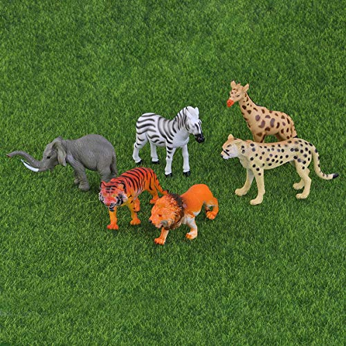 Felly Juguetes Animales, 6 Conjunto Mini Selva Figuras de Animales Plástico Juguetes Portátiles para el Baño, para Bolsas Fiesta, Premios para Niños Pequeños Chicos Chicas