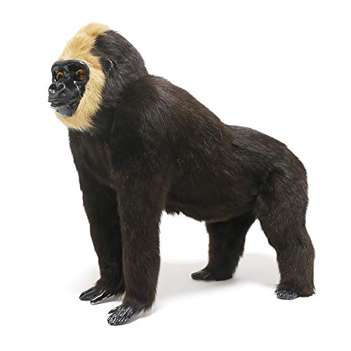 FHUILI Modelo de Juguete de Gorila - Modelo de Animales de Peluche Realista Black King Kong Toy - Rey Lifelike King Cómodo artesanía esculturas rellenas - para niños Educación, Decoración de jardín,A