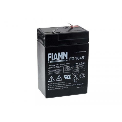 Fiamm - Batería de repuesto para Peg Perego Feber Injusa Smoby Diamec 6V 4 5Ah1, Lead-Acid, 6V