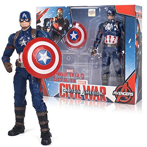 Figura De Acción De Juguete De Modelo ,Marvel Avengers 4, Spider-Man Iron Man, Capitán América, Capitán Marvel, Infinity War, Thor, Hulk, Modelo Móvil, Modelo De Juguete Con Soporte-Capitan America