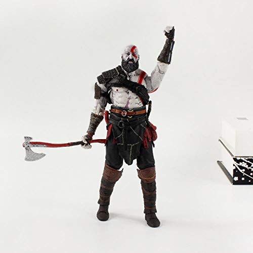 Figura de acción Kratos Ghost de Sparta 19.5 cm Dios del Escudo de Guerra con Hacha de Hacha en el Modelo de Juguete de Caja