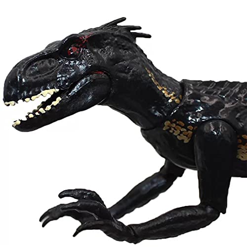 Figura Juguete Figuras de Indoraptor Abrir la Boca Velociraptor Dinosaurio Modelo Dinosaurios Activos Dinosaurios Animal Figura Juguetes para niños Niños Regalo (Color : Black)