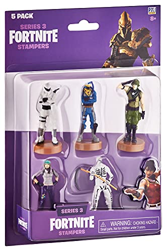 Figuras auténticas de Fortnite con Sello, Paquete de 5 de Lujo - Personajes Populares de Fornite Battle Royale - Colección Serie 3 para niños y niñas- D (S3) (C)