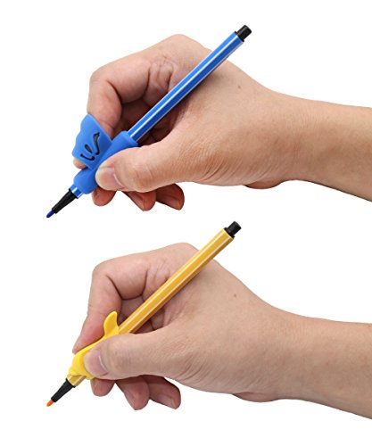 firesara Pencil Grips Universal Silicona ergonómico Hand Writing Claw asistencia Dolphin y ala de mariposa de estilo pen formación soporte soporte Grip para diestros adultos niños estudiantes personas