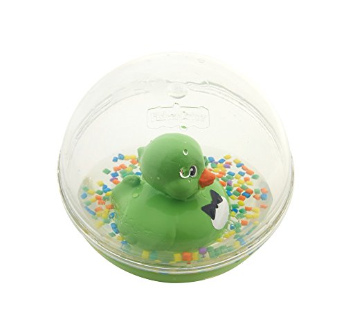 Fisher-Price Patito a Flote verde, juguete de baño para bebé (Mattel DVH73)