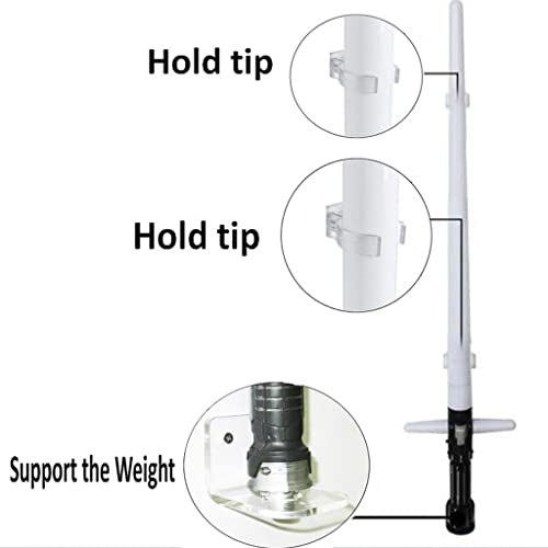 FITYLE Home Lightsaber Montaje en Pared Soportes de Pared acrílico Vertical Soporte Colgante con Juego de Tornillos