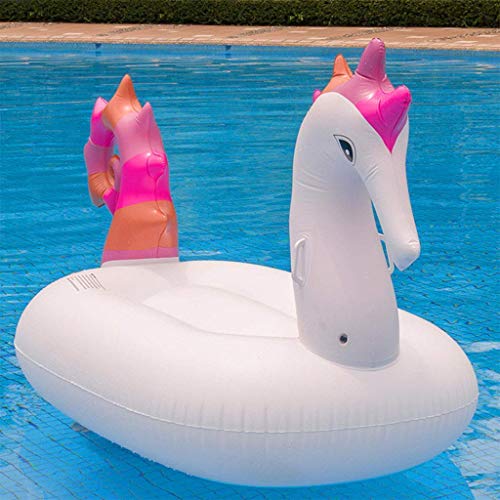 Flotador de piscina inflable de caballito de mar gigante de 230 cm - Juguetes divertidos para fiestas de agua - Anillo de natación para tumbona de colchón de aire para montar (juguetes de piscina)