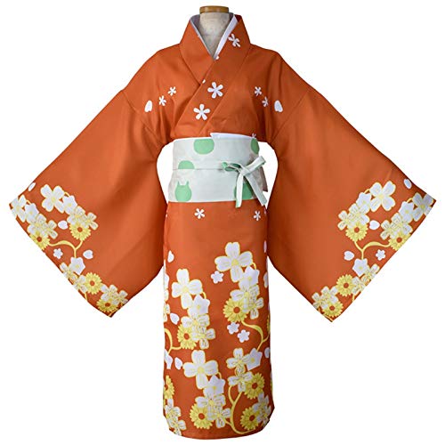 FMTZZY Disfraz de cosplay para niñas y niños Anime Saionji Hiyoko Cosplay Disfraz 2: Goodbye Despair Hiyoko Saionji Kimono Japonés para Mujeres (Color: Peluca y disfraz, Talla S: S)