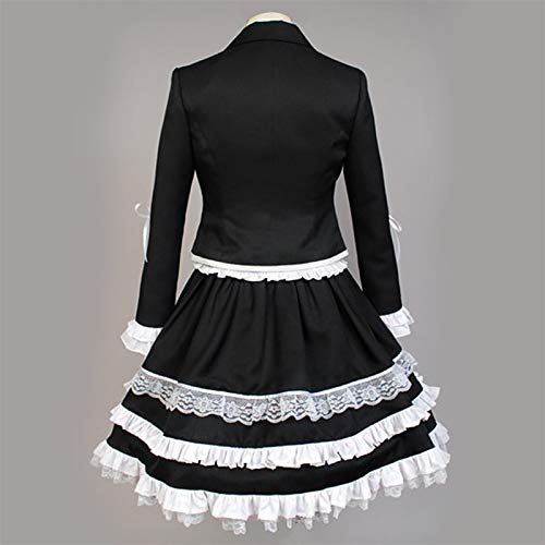 FMTZZY Disfraz de cosplay para niñas y niños Yasuhiro Taeko Cosplay Disfraz Celestia Ludenberg Pelucas Mujer Lolita Uniforme Falda Vestido de fiesta de Halloween (Color: Peluca y disfraz, Talla XL: