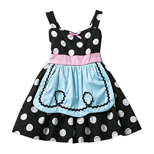 FMTZZY Vestido blanco como la nieve para niñas, vestidos de Alicia en el país de las maravillas Dot Halloween Princesa Cosplay Disfraces Bebé Niñas Niño Ropa (Color: Alice Dot, Tamaño del niño: 18M)