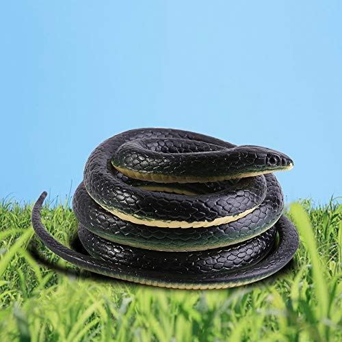 Focket Serpiente de Goma, 130 cm de Largo Realista Soft Soft Rubber Snake Garden Props Funny Joke Prank Toy como un Gran Regalo para Tus Amigos