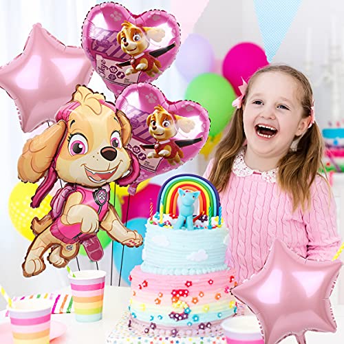 Foil Patrulla Globos Paw Dog Patrol Canina Cumpleaños Globos Niños Decoración de Fiesta de Feliz Cumpleaños Globos para Fiesta Birthday Party Suministros Foil Balloons Decoración 10 Piezas