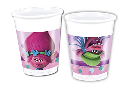 Folat B.V. 87015 Trolls - Vasos, pack 8 unidades (Amscan 7015)