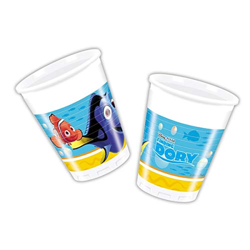 Folat B.V.- Buscando Dory vasos de plástico, Color amarillo/azul (Ciao Srl 86649)