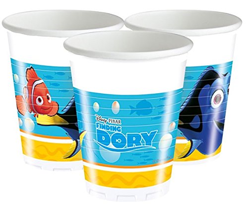 Folat B.V.- Buscando Dory vasos de plástico, Color amarillo/azul (Ciao Srl 86649)