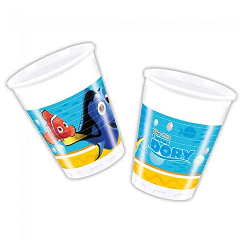 Folat B.V.- Buscando Dory vasos de plástico, Color amarillo/azul (Ciao Srl 86649)