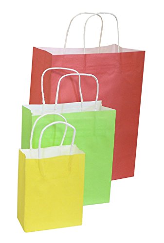 Folia Bringmann 21.809 bolsas de papel grandes 18 x 8 x 21 cm Colores Surtidos Pack de 20