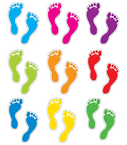 Footprints Colorful Cut-Outs