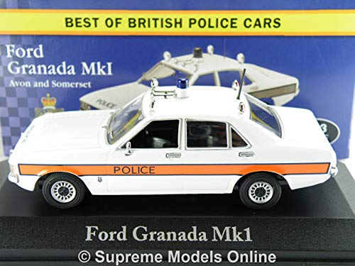 Ford Granada MK1 modelo coche Policía AVON & SOMERSET 1:43 Corgi VANGUARDS ATLAS K8