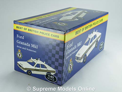 Ford Granada MK1 modelo coche Policía AVON & SOMERSET 1:43 Corgi VANGUARDS ATLAS K8