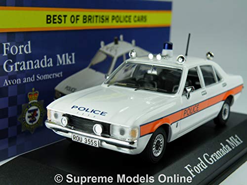 Ford Granada MK1 modelo coche Policía AVON & SOMERSET 1:43 Corgi VANGUARDS ATLAS K8