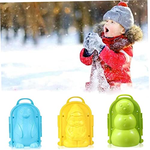 Forma de pingüino Invierno Plástico Snowball Maker Clip Clip Kids Outdoor Snow Ball Mold Toys para Niños Niños Al Aire Libre Color Aleatorio 3pcs