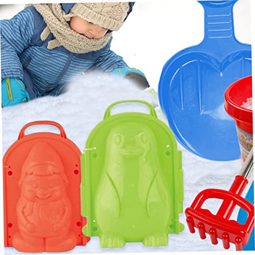 Forma de pingüino Invierno Plástico Snowball Maker Clip Clip Kids Outdoor Snow Ball Mold Toys para Niños Niños Al Aire Libre Color Aleatorio 3pcs