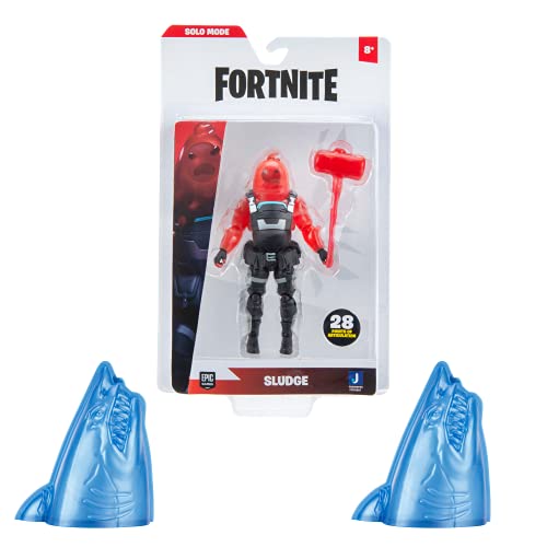 Fortnite Juego de Accesorios coleccionables de tiburón, Incluye 1 Figura articulada de 4 Pulgadas