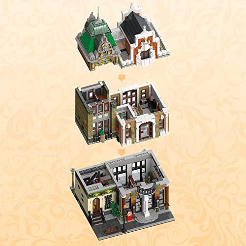 FREENN Kit de Bloques de construcción de Casas, Kit de Modelo de Oficina de Correos de la Ciudad Europea, Bloques de construcción de Casas modulares, 4560 Piezas compatibles con Lego Static