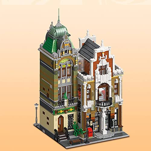 FREENN Kit de Bloques de construcción de Casas, Kit de Modelo de Oficina de Correos de la Ciudad Europea, Bloques de construcción de Casas modulares, 4560 Piezas compatibles con Lego Static