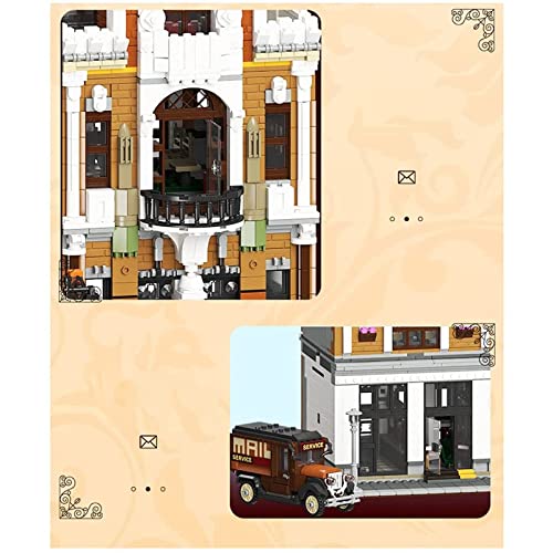 FREENN Kit de Bloques de construcción de Casas, Kit de Modelo de Oficina de Correos de la Ciudad Europea, Bloques de construcción de Casas modulares, 4560 Piezas compatibles con Lego Static