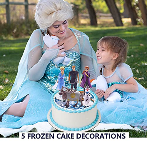 Frozen Mini Figuras, Princesas Disney Figuras, Frozen Decoración Tarta De Cumpleaños, Princesas Cake Topper, Para Fiestas De Cumpleaños, Baby Shower, Thankgiving, Navidad, 5 Piezas