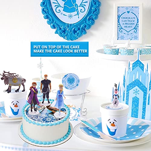 Frozen Mini Figuras, Princesas Disney Figuras, Frozen Decoración Tarta De Cumpleaños, Princesas Cake Topper, Para Fiestas De Cumpleaños, Baby Shower, Thankgiving, Navidad, 5 Piezas