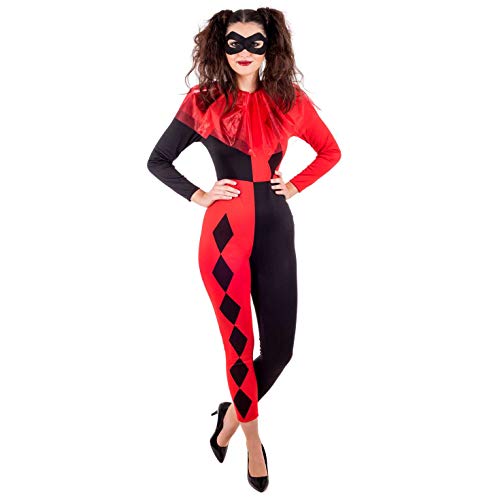 Fun Shack Disfraz Arlequin Mujer, Disfraz Halloween Mujer Disponible en Talla L