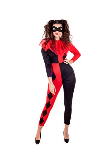 Fun Shack Disfraz Arlequin Mujer, Disfraz Halloween Mujer Disponible en Talla L