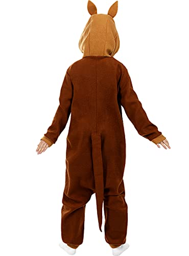 Funidelia | Disfraz de Canguro Onesie para niño y niña Talla 10-12 años ▶ Animales - Color: Marrón - Divertidos Disfraces y complementos para Carnaval y Halloween