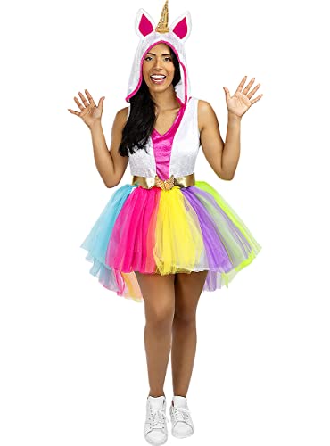 Funidelia | Disfraz de Unicornio para Mujer Talla XL ▶ Originales & Divertidos - Color: Multicolor - Divertidos Disfraces y complementos para Carnaval y Halloween