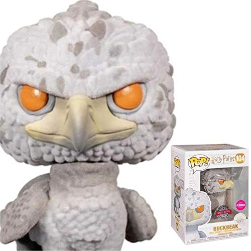 Funko POP! Harry Potter Buckbeak [Flocked] #104 Exclusive Bundled with PET Compatible .50mm Extra Rigged Protector