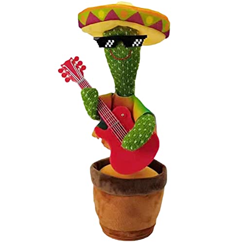 FUNMIX Cactus Que Canta y Baila, Juguete de Peluche de Cactus Bailando con 3 Canciones en inglés Juguete eléctrico de descompresión de Cactus Regalos para niños