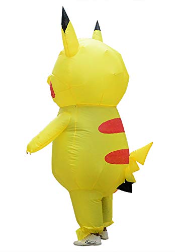 FunnyCos Traje inflable adulto explotar Animal Fancy Dress Halloween Cosplay Mono, Pikachu, Taille unique