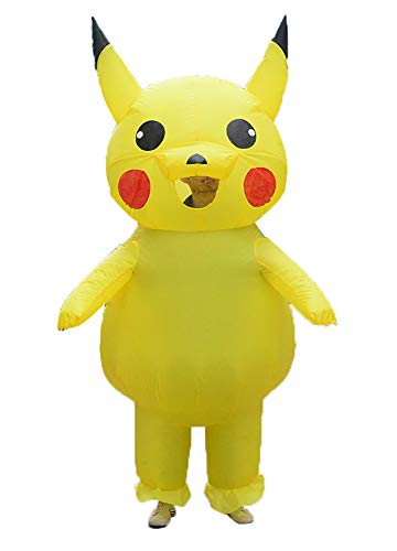 FunnyCos Traje inflable adulto explotar Animal Fancy Dress Halloween Cosplay Mono, Pikachu, Taille unique