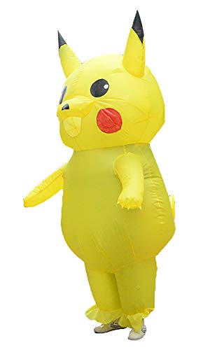 FunnyCos Traje inflable adulto explotar Animal Fancy Dress Halloween Cosplay Mono, Pikachu, Taille unique