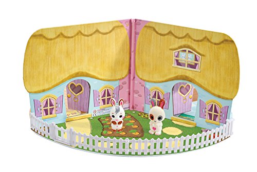 Fuzzikins Craft Cottontail Cottage | 2 Dulces Conejos y una casita de Papel Plegable para Pintar y Pegar | Juguete Lavable para niños a Partir de 3 años