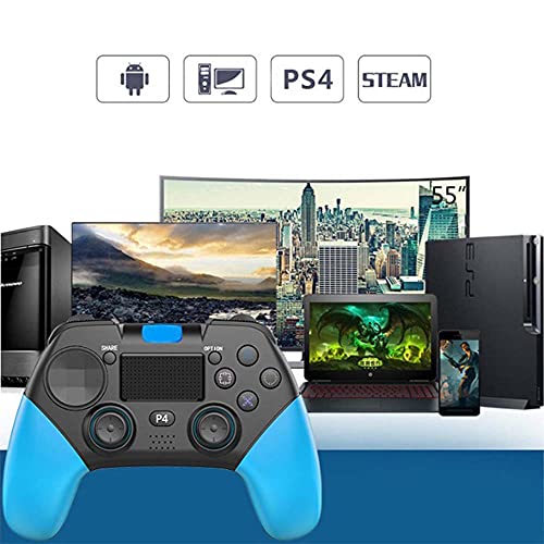 FXQIN Controlador de Juegos PS4 Bluetooth Gamepad inalámbrico para Consolas PS4, PC, Android, Steam, Game Controller con Panel táctil Audio de vibración Dual, joysticks